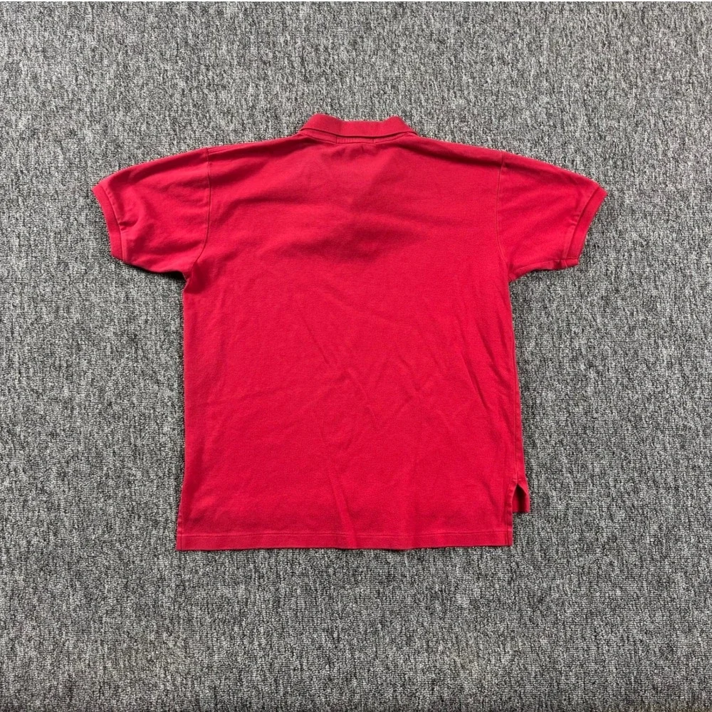 Vintage 90s Made In USA Ralph Lauren Preppy Red Polo Shirt Pony Logo Large